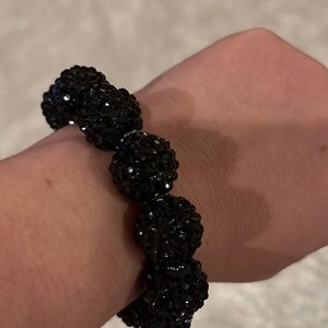 Black glittery bauble bracelet